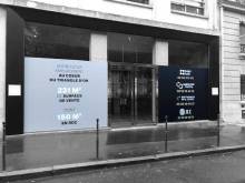 Notre zone d'activité pour ce service Habillage vitrine de magasin avec vitrophanie publicitaire créative